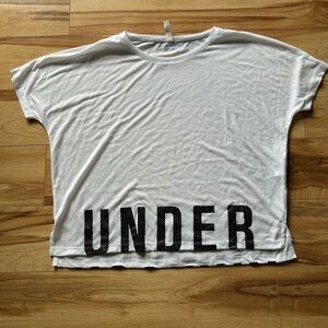 LG White Under Armour Short Sleeve Boxy Tee